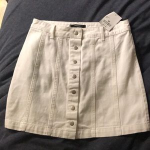 Never been worn, white jean mini skirt